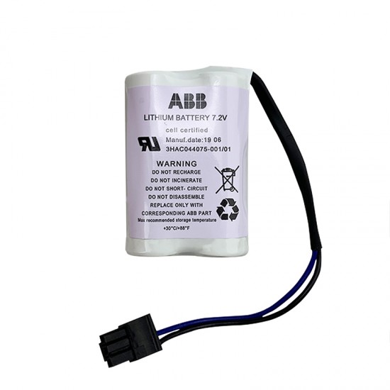 Replacement for ABB 3HAC044075-001/01 Battery
